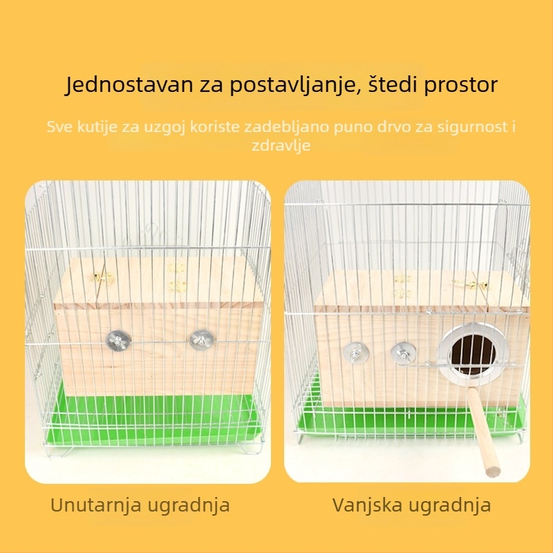 Drvena kutija za uzgoj papiga, viseće gnijezdo, topli dodaci za kavez