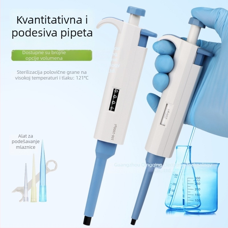Trickle YY11-YY31 jednokanalska pipeta s regulacijom zapremine, laboratorijska mikropipeta, plavo-bijela