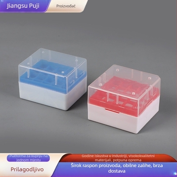 Plastična kutija za 5 ml centrífugne epruvete, kutija s 32 rupa, kutija s 96 rupa za vrhove pipete, EP kutija za epruvete, kutija za uzorke, kutija vrhova pipete