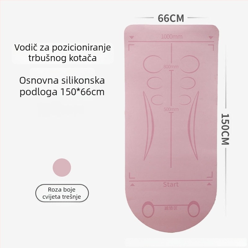 Podloga za trbušni kotač s amortizacijom, protuklizna, široka i debela, za kućnu yogu i fitness