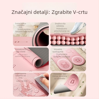 TPE profesionalna podloga za skakanje, šira i deblja, zvučna izolacija i ublažavanje udaraca, protuklizna, za fitness i jogu, 140 x 62,5 cm
