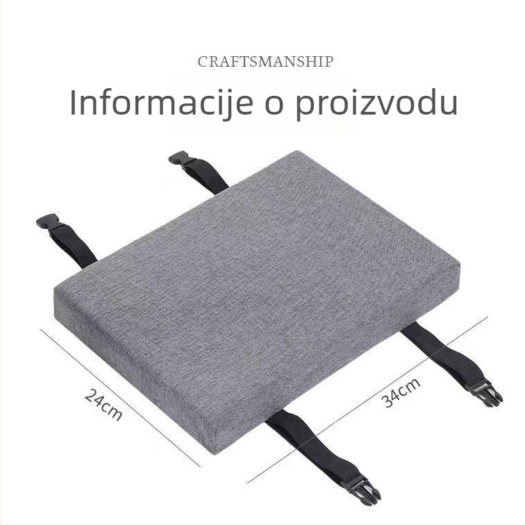 Jastučnica za školsku stolicu s lanenim navlakom i latexom, mekana i udobna za dugo sjedenje u učionici
