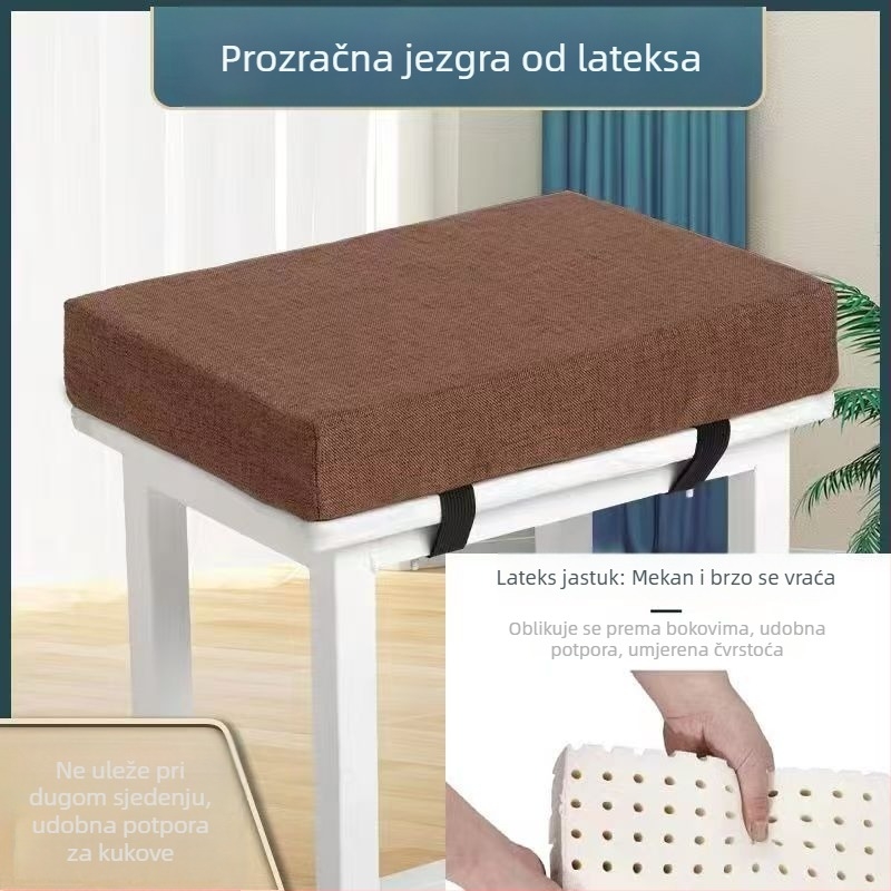 Jastučnica za školsku stolicu s lanenim navlakom i latexom, mekana i udobna za dugo sjedenje u učionici