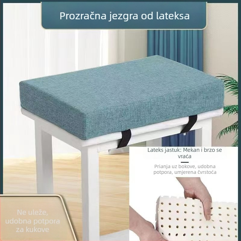 Jastučnica za školsku stolicu s lanenim navlakom i latexom, mekana i udobna za dugo sjedenje u učionici