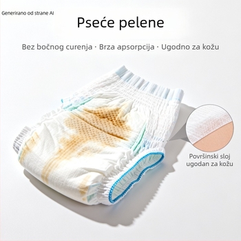 Cat Face Pelenke za pse, XL, 10 kom., Crtani stil, Higijenske hlačice za kućne ljubimce, Materijal: vlaknasta celuloza/polimer