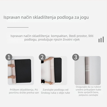 Joga podloga od PU i gume, protuklizna, za muškarce i žene, kućna uporaba, s bojama blokova, fitness-specifična podloga, preporučena od yoga studija