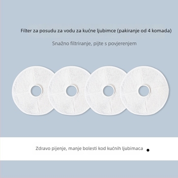 Filter kazeta za posudu za vodu kućnim ljubimcima s aktivnim ugljenom i filter pamukom, automatsko pročišćavanje vode — za mačke i pse
