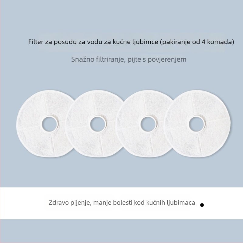 Filter kazeta za posudu za vodu kućnim ljubimcima s aktivnim ugljenom i filter pamukom, automatsko pročišćavanje vode — za mačke i pse