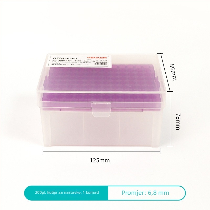 Jianuo kutija za vrhove pipete za 10uL, 200uL, 5mL i 10mL pipete, prazna kutija