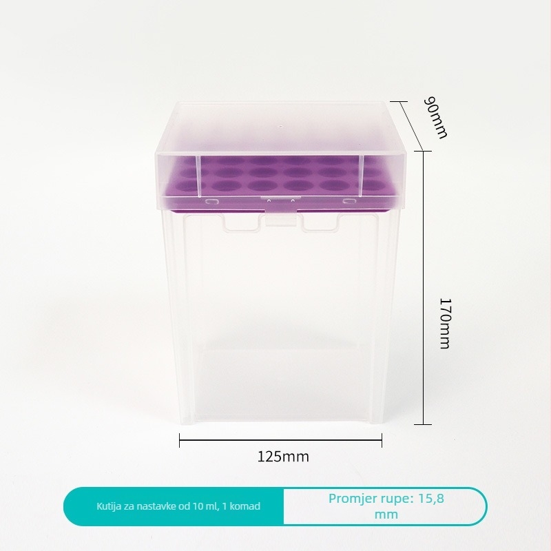 Jianuo kutija za vrhove pipete za 10uL, 200uL, 5mL i 10mL pipete, prazna kutija