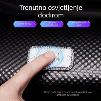 Mini LED svjetlo za krov, punjivo, bez žica, bez demontaže, višenamjensko ambijentalno osvjetljenje s pretincom za pohranu, dodirno svjetlo