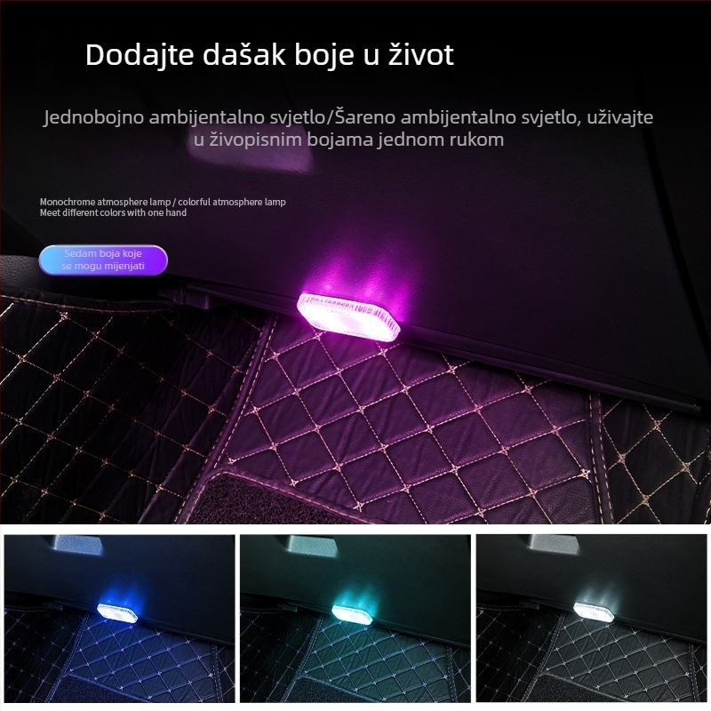 Mini LED svjetlo za krov, punjivo, bez žica, bez demontaže, višenamjensko ambijentalno osvjetljenje s pretincom za pohranu, dodirno svjetlo
