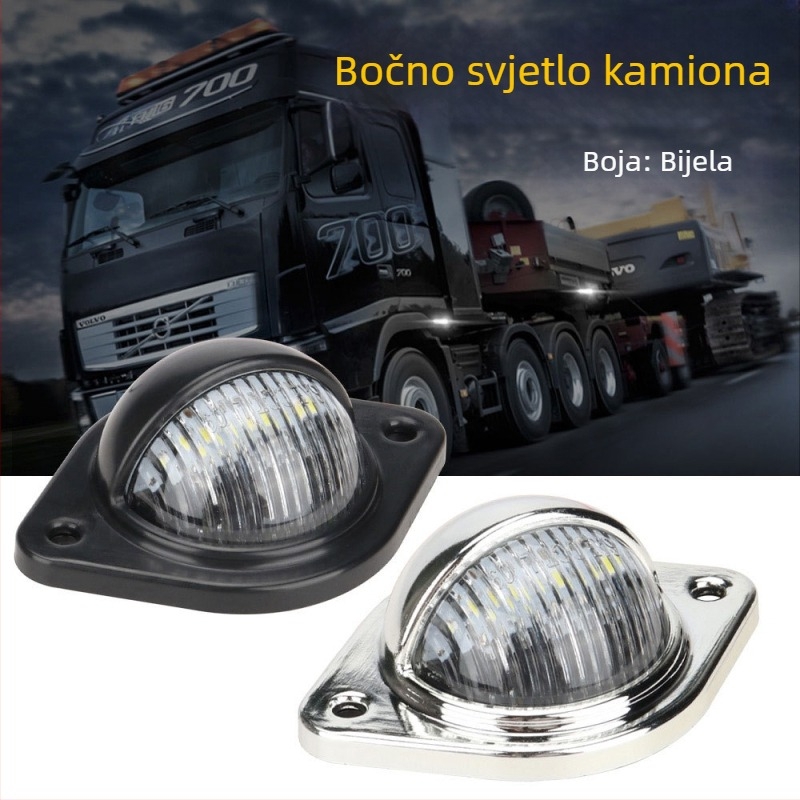 Univerzalno LED kružno svjetlo za registarsku pločicu, 3 LED, za RV i kamione, LED diode visoke jačine