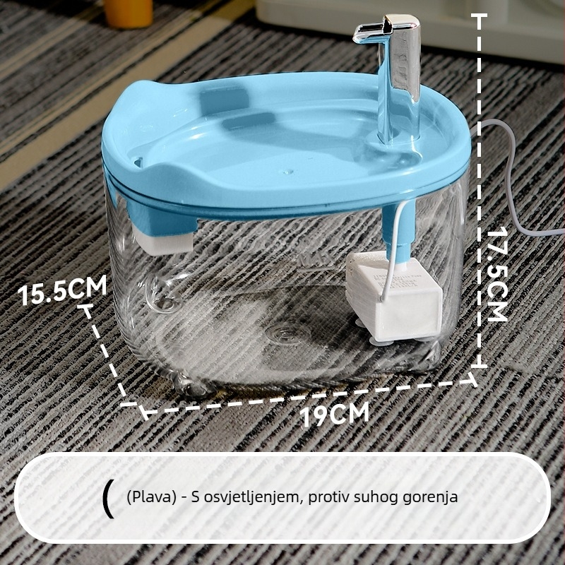 Dispenzer za vodu za mačke, 1,5 L, automatsko filtriranje, svježa voda za kućne ljubimce
