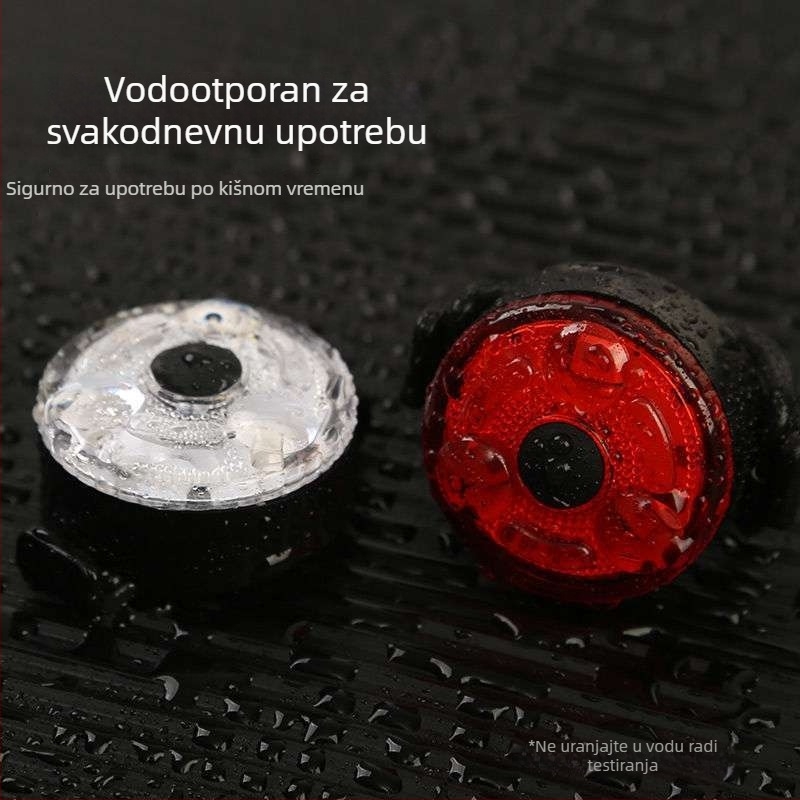 Nabavljiva prednja i stražnja svjetiljka za planinski bicikl s bljeskanim režimom za noćnu vožnju – djeci prilagođena