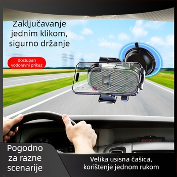 Univerzalni držač za telefon u automobilu s usisnom čašicom za navigaciju, središnju konzolu i prednje staklo