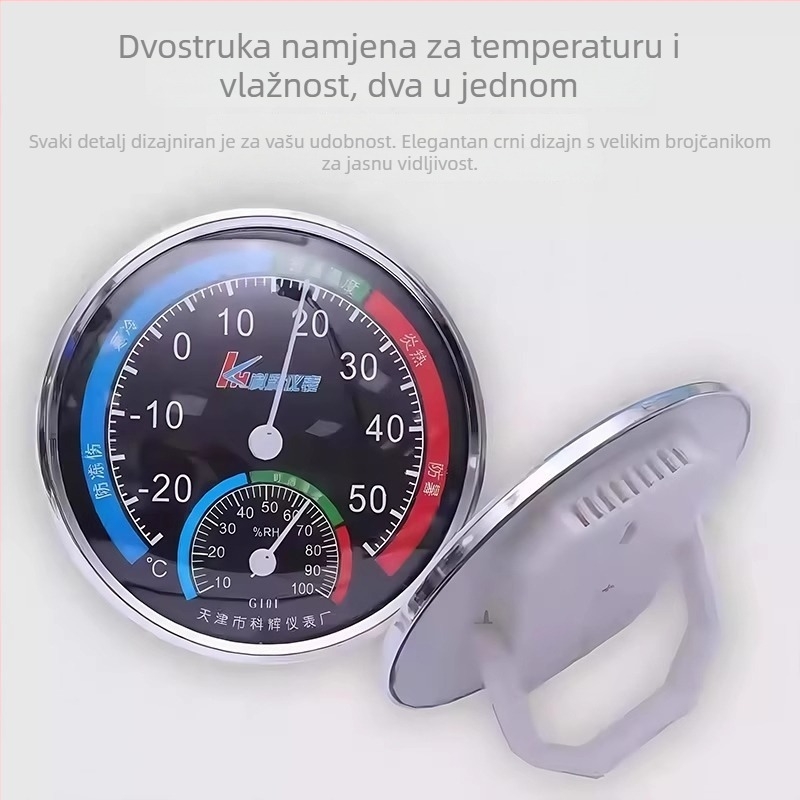 Visoko precizan unutarnji termometar i higrometar za kuću — stolni ili zidni mjerač temperature i vlage