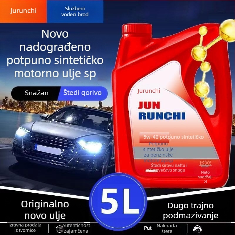 Jurunchi potpuno sintetičko ulje za benzinske motore – podmazivanje, zaštita od trošenja, hlađenje, antioksidativno djelovanje, visok indeks viskoznosti, visoka čistoća, dugotrajan rad, univerzalna namjena