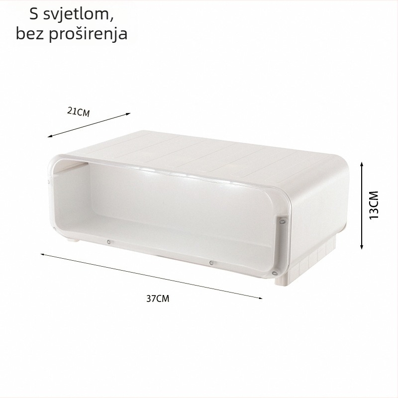 Stolni podizač monitora s prozirnom izložbenom pločom za blind box figurice, uredski podmetač