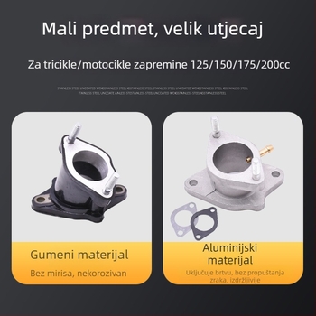 Priključak karburatora za motocikl CG125/150/200 — aluminijsko-gumeni usisni otvor za tricikl motocikl
