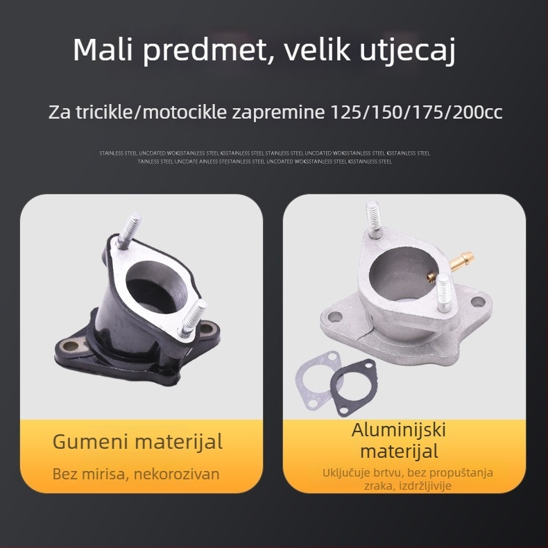 Priključak karburatora za motocikl CG125/150/200 — aluminijsko-gumeni usisni otvor za tricikl motocikl