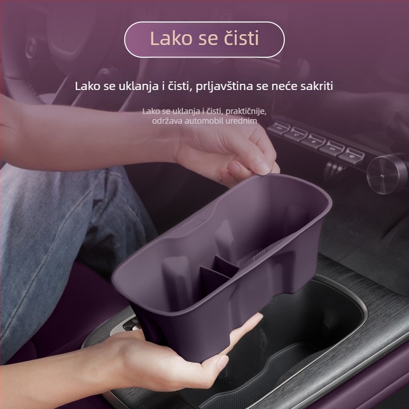 Silikonska zaštitna podloga za središnju konzolu automobila, držač za čašu Xiaomi Su7Yu7 – protukliza, ublažava udarce, otporna na trošenje, kutija za skladištenje