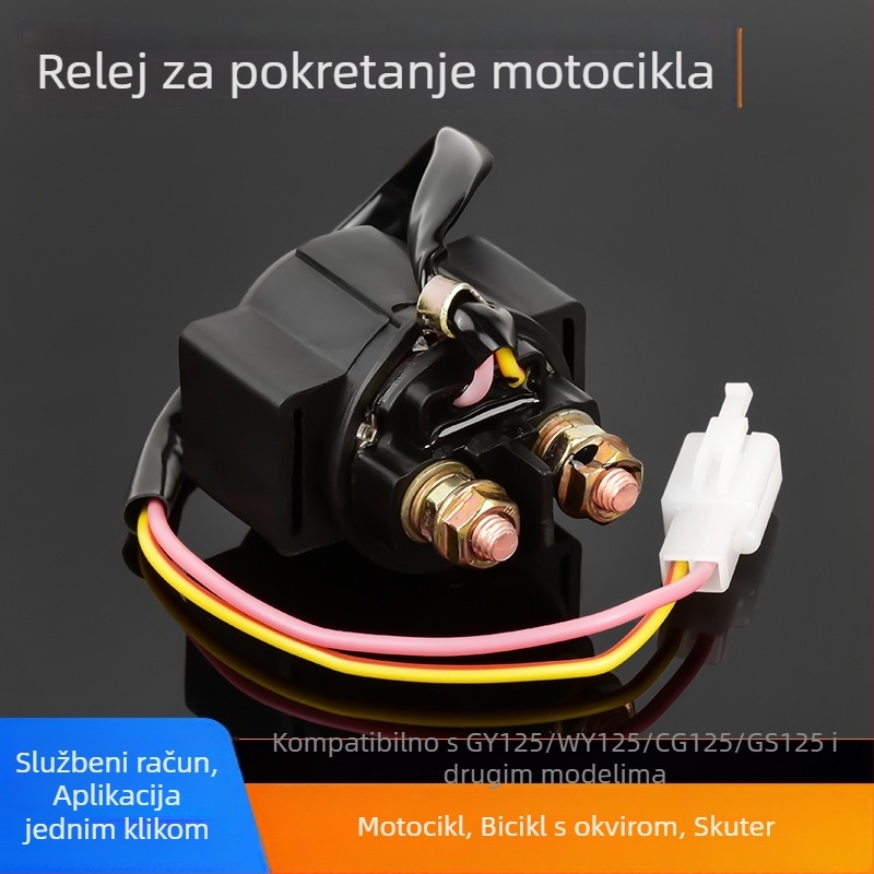 Guangyang 125 startno rele, 12V, za skutere i motocikle, bakreno rele