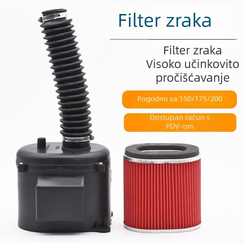 Skup filtra zraka za Futian tricikl 125/150/200 sa filtrirnim elementom i cijevi