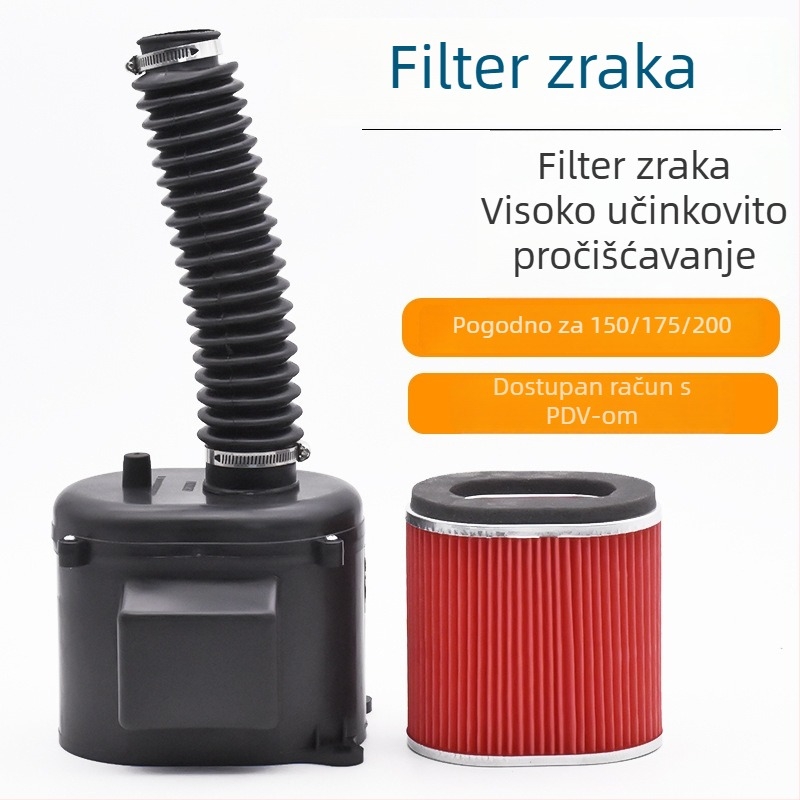 Skup filtra zraka za Futian tricikl 125/150/200 sa filtrirnim elementom i cijevi