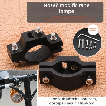 Držač cijevi za montiranje svjetla na električni motocikl, univerzalni nosač cijevi za modifikaciju svjetla, držač cijevi upravljača i odbojnika