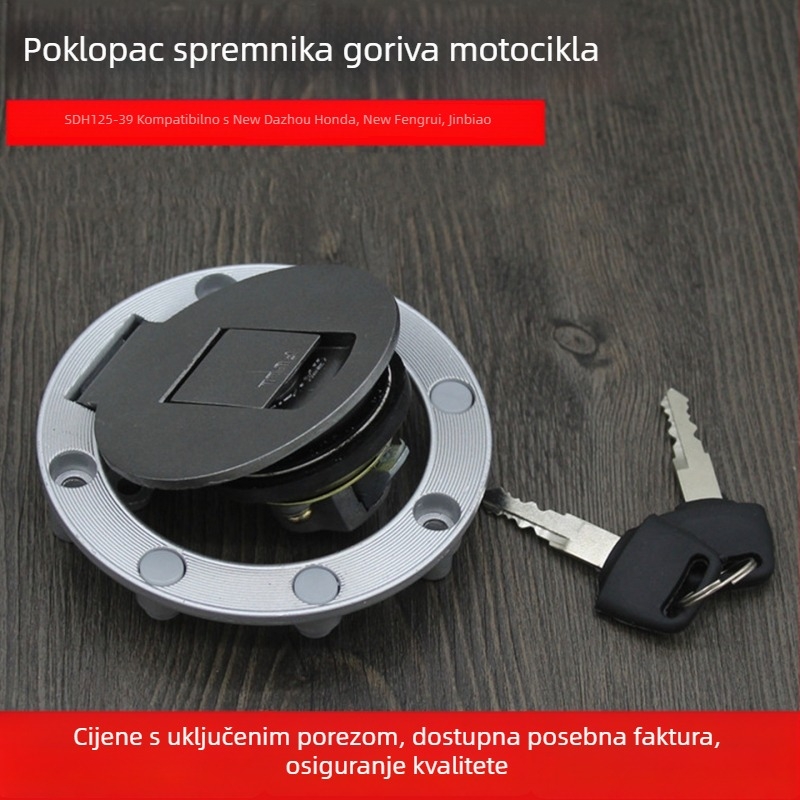 Set poklopca spremnika goriva i brave za motocikl Jinbiao SDH125-39