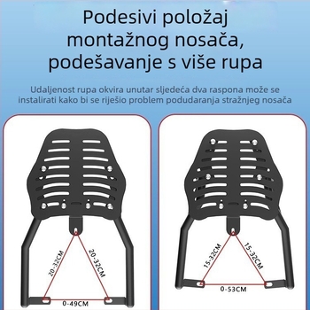 Držač prtljažnika za električno vozilo i stražnji nosač prtljažnika, 125 nosač za motocikl, policu prtljažnika, dodatak za modifikaciju, univerzalno