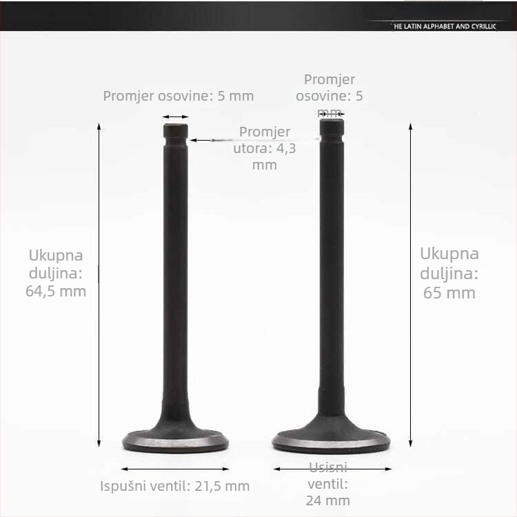 Usisni ventil za Haomai 125 i Guangyang 125GY6125, 150cc skuter