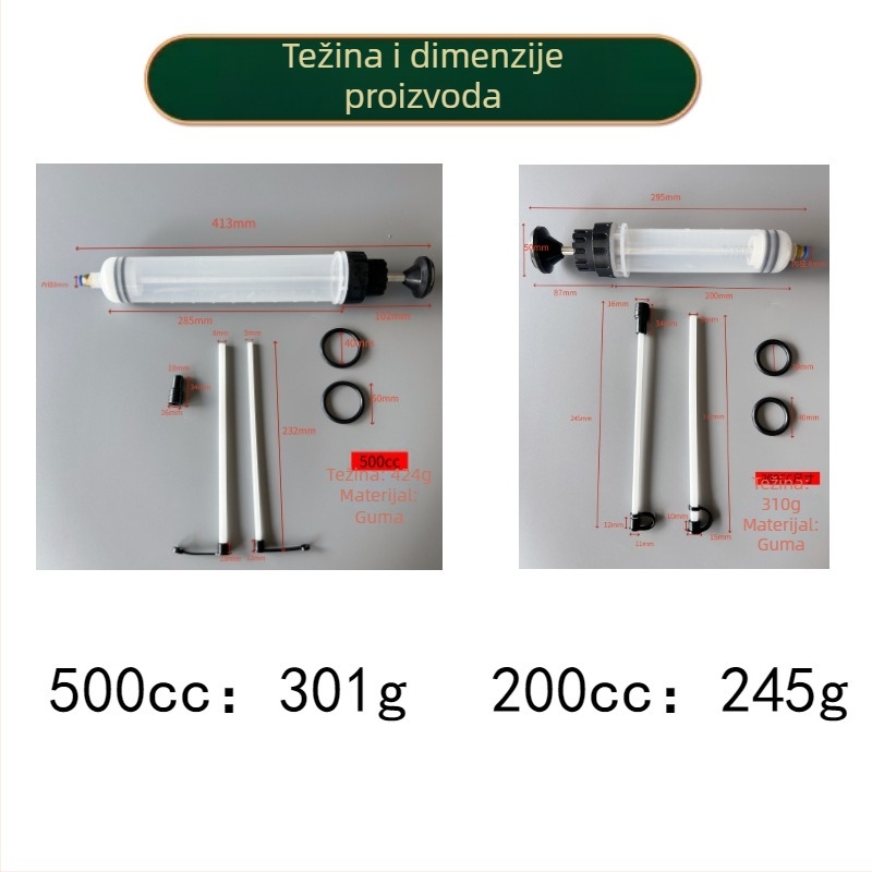 Ručno uljna šprica za automobil, veliki alat za zamjenu ulja, usisivač za kerosen i dizel