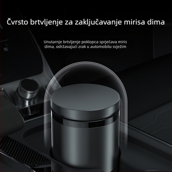 Pametni automobilni pepeljara s poklopcem i svjetlom, višenamjenski personalizirani pepeljar za automobil