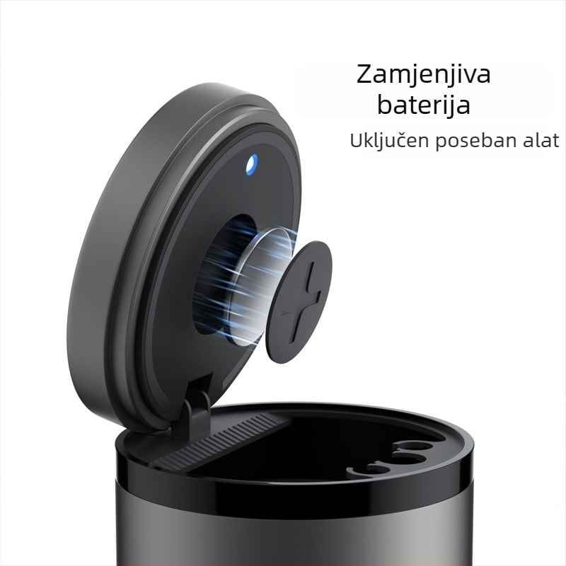 Pametni automobilni pepeljara s poklopcem i svjetlom, višenamjenski personalizirani pepeljar za automobil