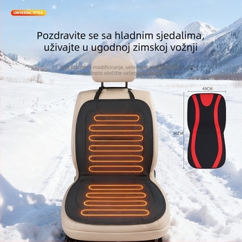Grijena podloga za sjedalo automobila, univerzalna zimska grijača podloga za sjedalo, topli pokrov za sjedalo, automobilska oprema