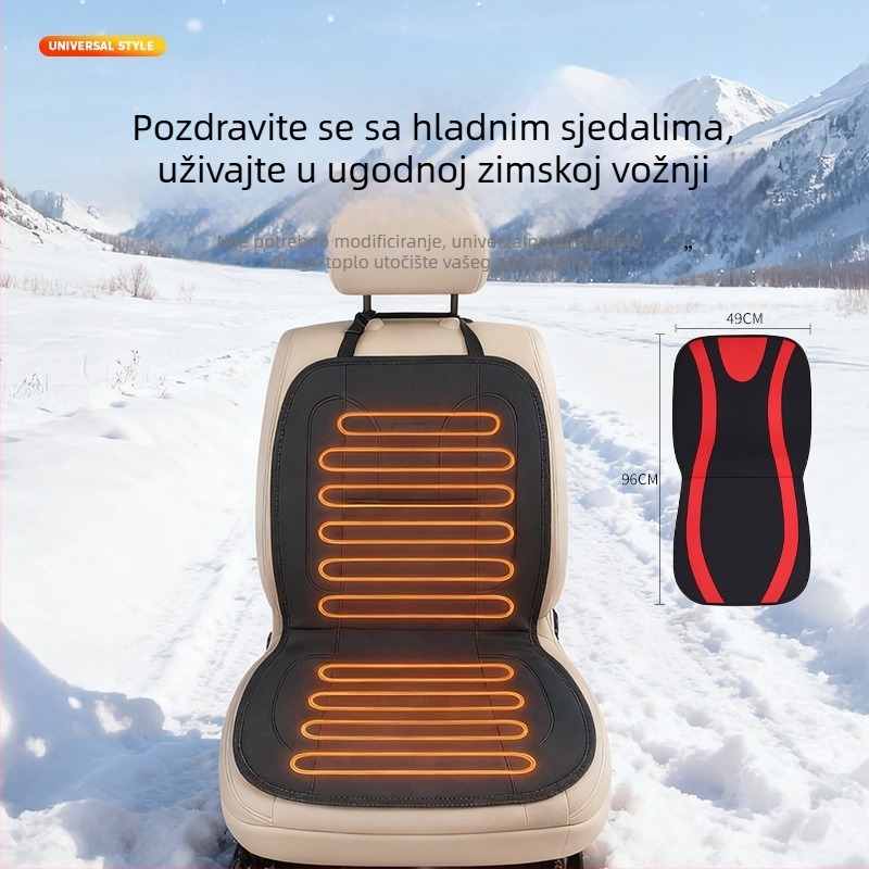 Grijena podloga za sjedalo automobila, univerzalna zimska grijača podloga za sjedalo, topli pokrov za sjedalo, automobilska oprema