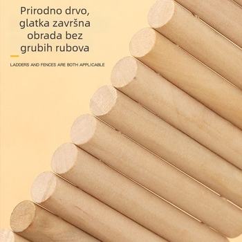 Drveni dekor za hrčka s odjeljivačem ograde, lukastim mostom, penjačkom ljestvicom i ljuljačkom