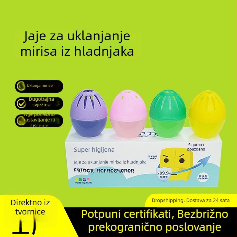 Osvježivač hladnjaka u obliku jajeta s mirisom limuna, višestruki apsorber mirisa i pročišćivač mirisa
