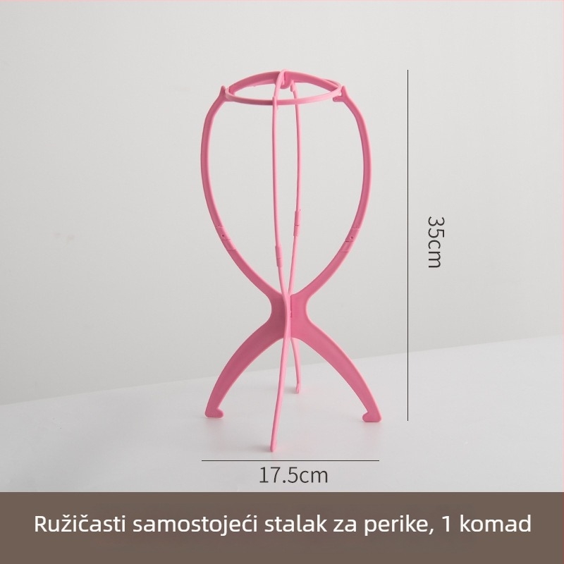Stalak za periku za kućnu upotrebu, dodatak za njegu i stiliziranje, prijenosno vješanje, alat za muški cosplay