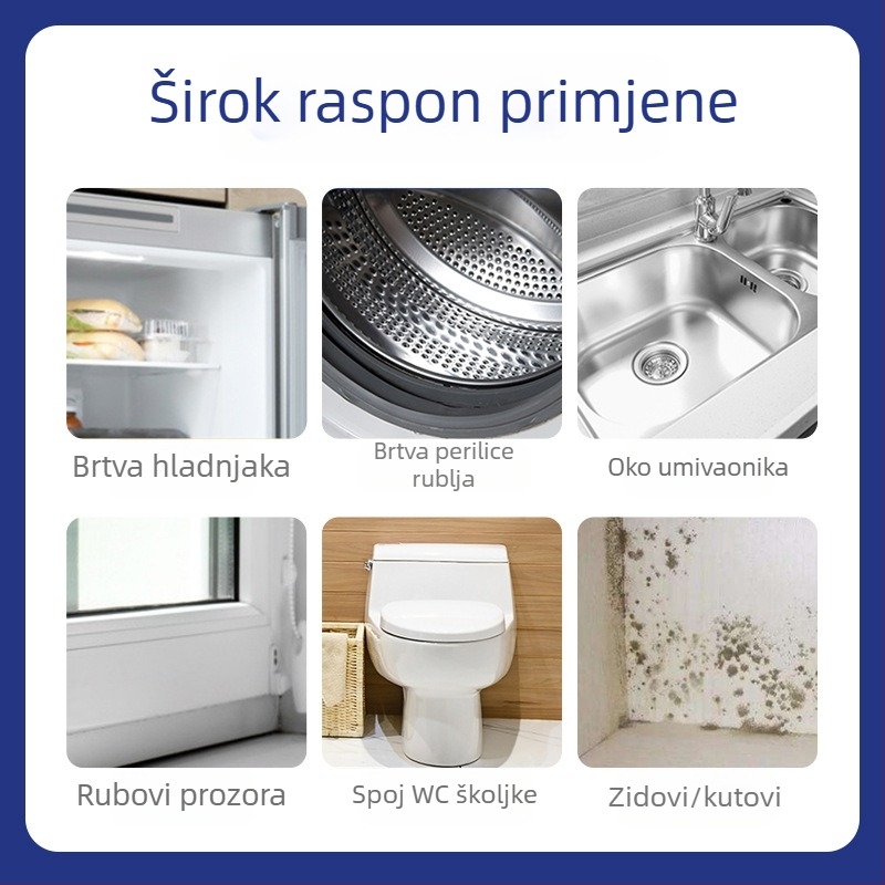 Sprej za uklanjanje plijesni za zidove, hladnjake i brtve perilice