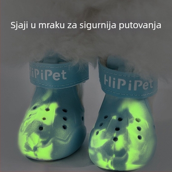 Lagana perforirana obuća za pse za proljeće i ljeto, protuklizna s reflektirajućim Velcro remenom