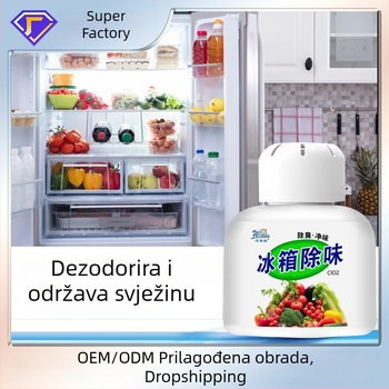 Dezodorans za hladnjak s aktivnim ugljem, sredstvo za uklanjanje mirisa i apsorber mirisa za zamrzivač, miris limuna, pakiranje 150 komada