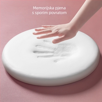 Kružni jastuk od memorijske pjene, japanskog stila, deblji za zimu, pogodan za dugo sjedenje u uredu i kod kuće, na kauču ili tatamiju.