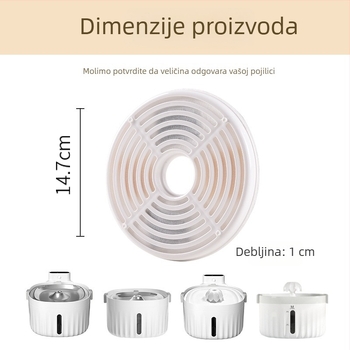 YXPET Filter za posudu za vodu mačaka, 2 komada filtera od smole i aktivnog ugljena