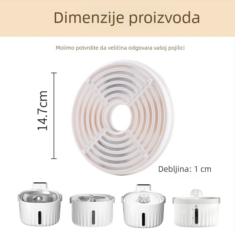 YXPET Filter za posudu za vodu mačaka, 2 komada filtera od smole i aktivnog ugljena