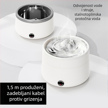 Dispenzer za vodu za mačke s konstantnom temperaturom, kružno filtriranje, tih i pametan automatski napoj vode