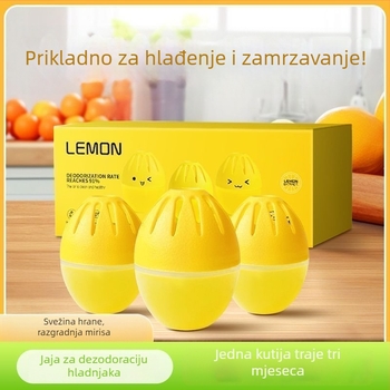 Dezodorans za hladnjak s aktivnim ugljem, narančastog mirisa, 32 g, paket od 4 kom, uklanjanje formaldehida