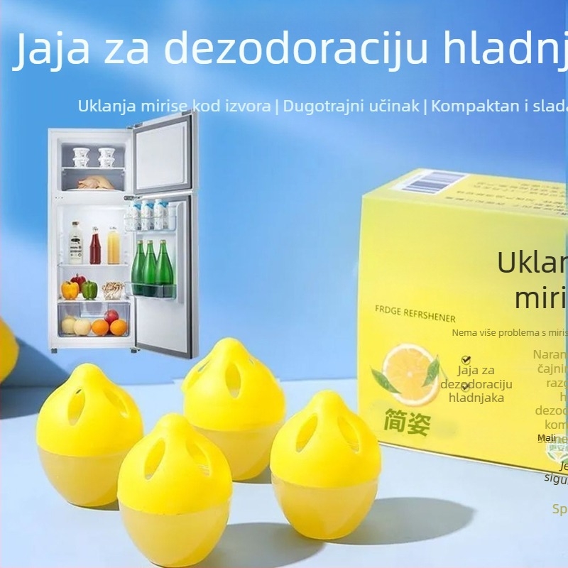 Dezodorans za hladnjak s aktivnim ugljem, narančastog mirisa, 32 g, paket od 4 kom, uklanjanje formaldehida